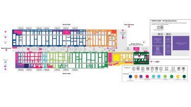 A detailed floorplan of WTM London 2025